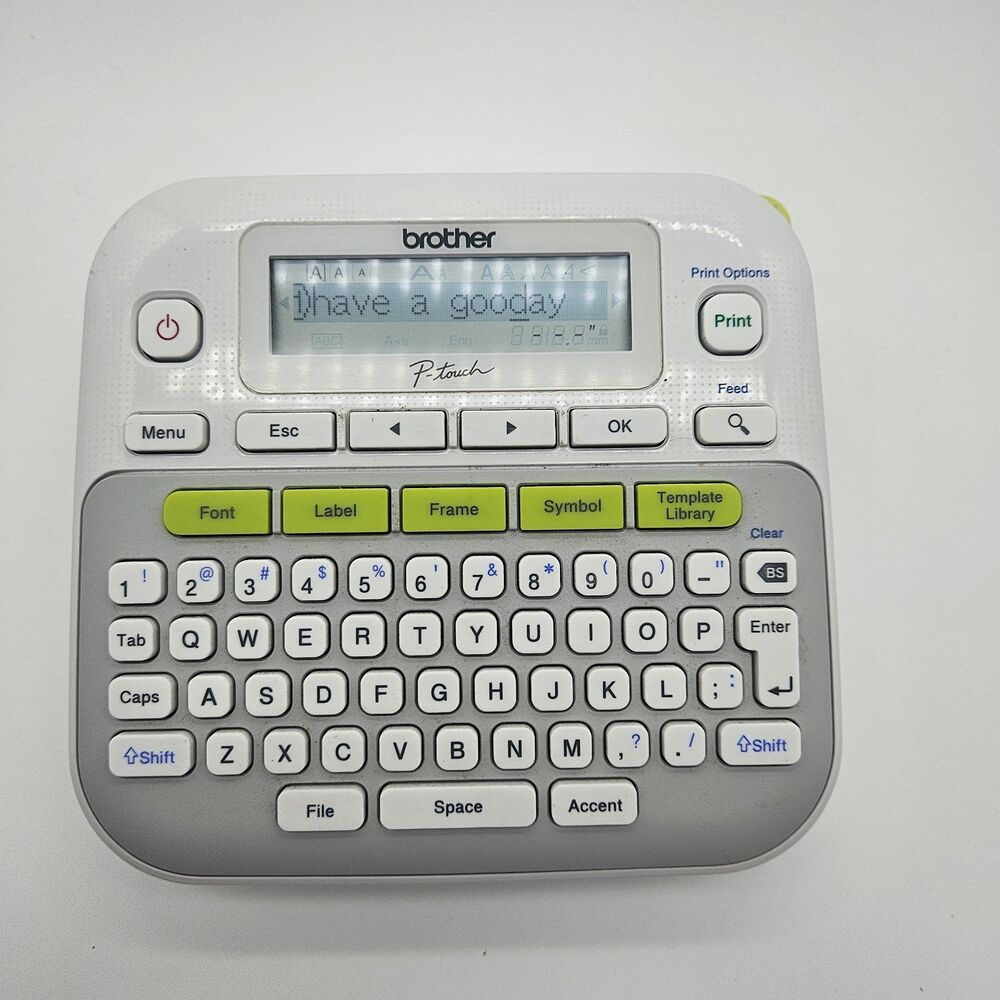 Brother PT-D210 P-Touch Label Maker Handheld QWERTY Keyboard Battery